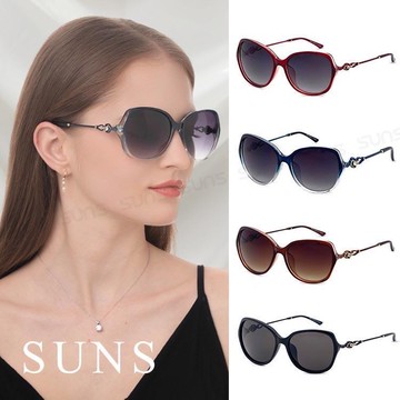 【SUNS】抗UV太陽眼鏡 璀璨鑲鑽造型墨鏡 時尚女款墨鏡 顯小臉抗UV(82576)