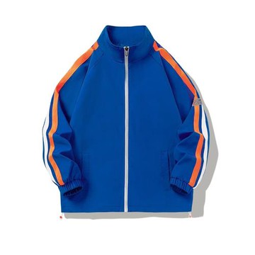 克萊因藍美式立領夾克男寬松時尚潮流上衣春秋季男初秋休閑外套