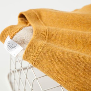 460g加絨中性風橫向編織寬松衛衣