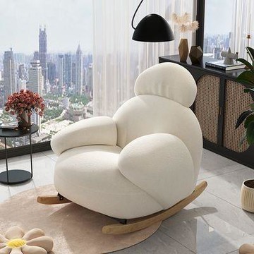 特惠/店長優選 【搖椅 免費開票】 懶人沙發大白搖搖椅躺椅成人客廳陽臺家用休閒椅可躺可睡簡約現代 客廳椅子 懶人椅新店開業 全館八折起 售後保障