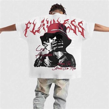 【巴黎精品】現貨+預購 男短袖上衣男裝男短袖T恤-美式大圖柔軟布料男裝2色a1jm37