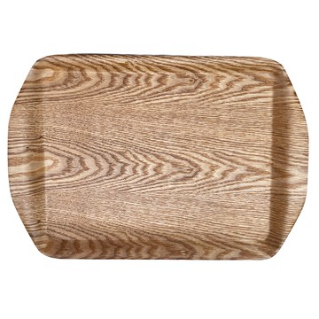 菊川本味 自然風木托盤 長方把手  中(36 x 25cm)  淺色  1個