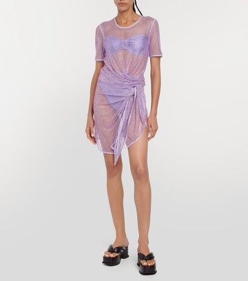 Simkhai Doris embellished mesh beach cover-up