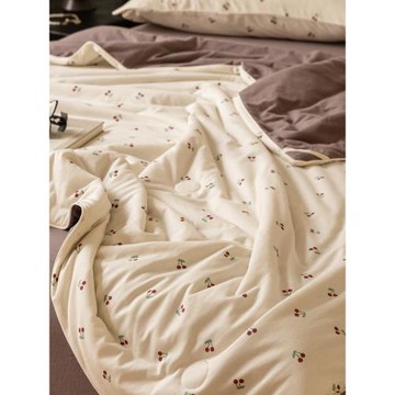 A類全棉天竺棉夏涼被四件套針織棉空調被可機洗純棉夏被被子被芯