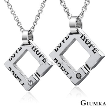 項鍊．命中注定．情侶．客製刻字．白鋼
