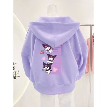 庫洛米衣服女童外套秋冬款2026新款秋冬加絨女孩大童兒童春裝衛衣