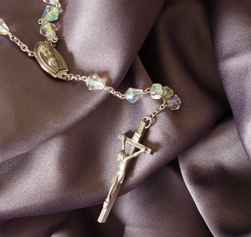 古董經典Y字透光串珠十字架耶穌基督信仰項鍊N221