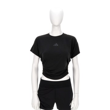 Adidas Power Tee 女款 黑色 短版 圓領 吸濕 排汗 運動 休閒 短袖 JX1190