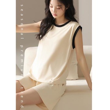 SCL 優質嚴選莫代爾休閒短褲無袖背心兩件組 JZ57330