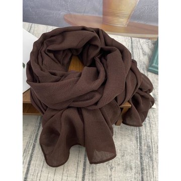 棉麻圍巾女秋冬薄款文藝長款純色百搭包頭披肩保暖護頸圍脖絲巾