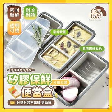🚀台灣出貨🚀帶蓋保鮮盒 分格便當盒 矽膠保鮮盒 副食品分裝盒 矽膠分裝盒 食物冷凍盒 食品級 耐高溫 儲存盒 餐盒 收納