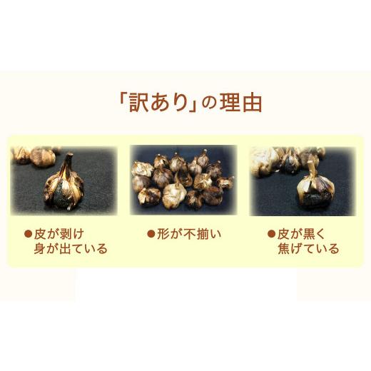 ふるさと納税 青森県 八戸市 青森県産 訳あり 黒にんにく 500g 福地ホワイト6片