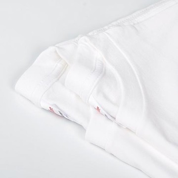 純棉重磅厚實圓領短袖t恤男女全棉不透純白半袖體恤大碼打底寬松