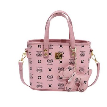 【Sp house】魅力印花小熊單肩斜背女用方包(3色可選)