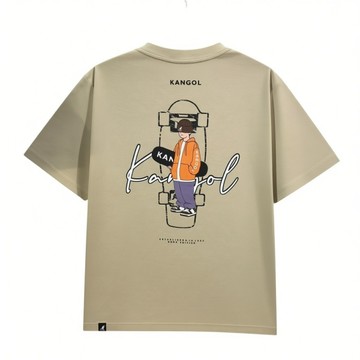 KANGOL 短T 卡其 滑板人 趣味 短袖 中性 6525103032