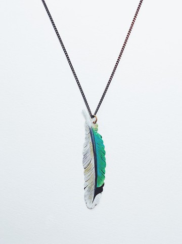 手繪項鍊 - 羽毛