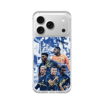 iPhone 18 Pro ClearX (MagSafe 兼容) 晶透白 - FFF - France National team - Signatures 1