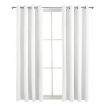 comet 隔熱遮光打孔式窗簾 附窗簾綁帶  純白色  135 x 170cm
