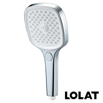 【LOLAT】多孔圓形三段式蓮蓬頭HS340CP｜12公分大面板/三段切換出水模式_廠商直送