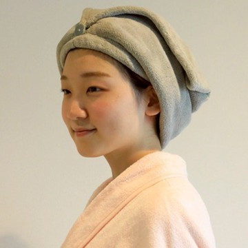 極柔系列超細纖維擦頭包巾(兩色可選) 大地灰