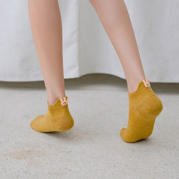 襪子 網紅款 ins潮 熱門 後跟小兔子短襪 日系可愛女襪