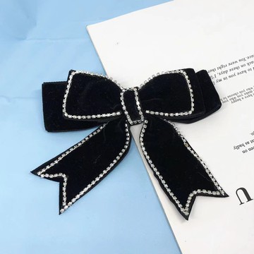 領結女裝飾蝴蝶結胸針韓版女士系帶學院風領花黑領口別針配飾