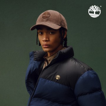 Timberland 中性棕色燈芯絨LOGO棒球帽|A65RJ243