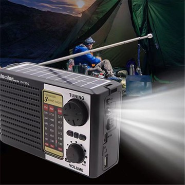 IS-F10S插卡音箱太陽能應急LED音響多功能高靈敏全波段收音機