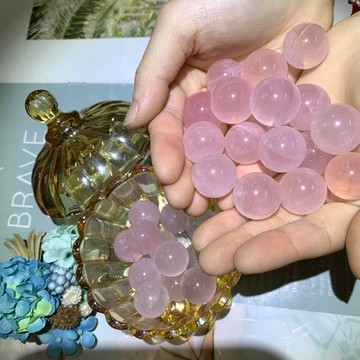 高優質 天然星光✨粉水晶球 迷你款❤️桌上型擺件❤️隨機出貨‼️ A0153