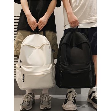 雙肩包男士簡約大容量電腦背包女休閑日系初中生高中大學生書包男