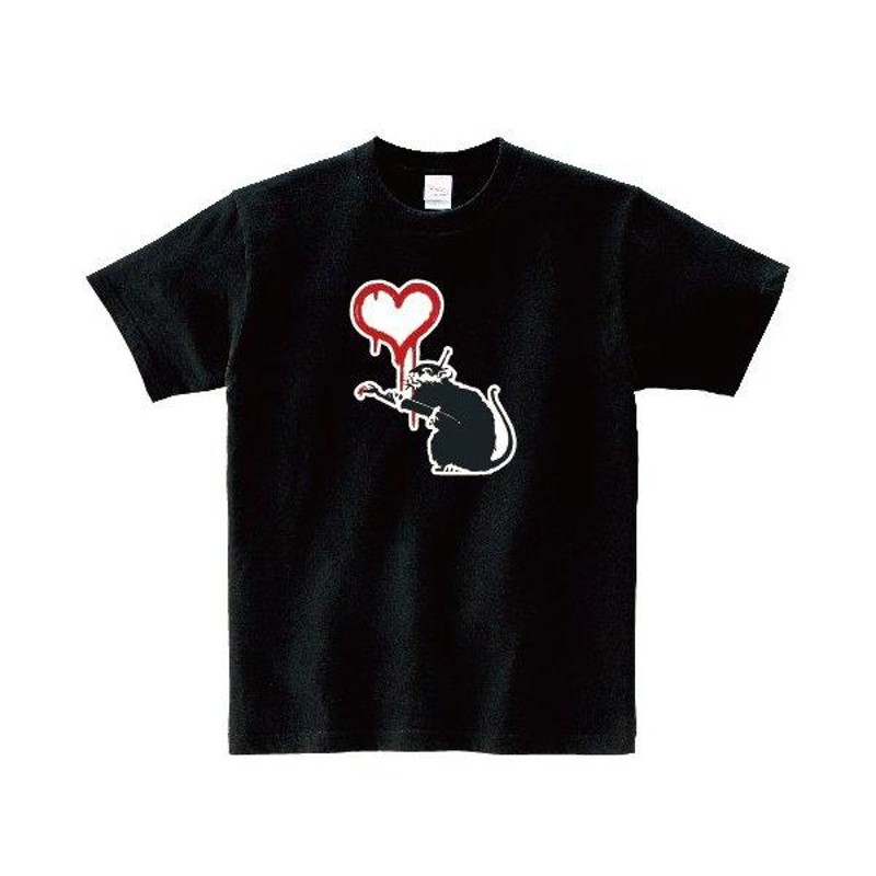 Banksy バンクシー Love Rat Tシャツ ラブラット ネズミ オリジナルT