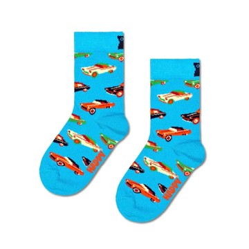 瑞典 HAPPY SOCKS Kids系列-寶貝小汽車嬰童潮襪 - 0~12M