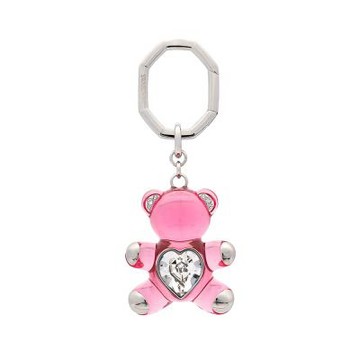 SWAROVSKI 施華洛世奇粉紅Teddy鑰匙圈