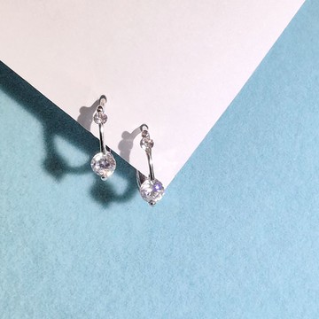 【比法一生】易扣式耳環—簡光  純銀925手作飾品