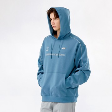 Hang Ten- 空氣層抗菌除臭撞色出芽帽T-男(霧石藍)