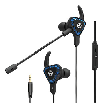 hp 惠普 入耳式 可拆麥 線控 電競耳機  黑色  H150