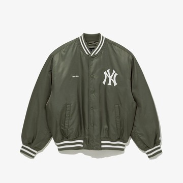 NEW ERA 男女 韓版外套 AP MLB Nylon Stadium JK53 紐約洋基 鼠尾草綠 NE14742036