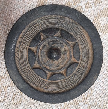 八卦 漢代銅鏡 辟邪純銅青銅器仿古工藝品化妝結婚黃銅銅鏡面風水