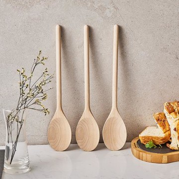 日式實木勺子家用餐具長柄湯匙木質楓木勺子網紅甜品勺粥勺炒菜勺