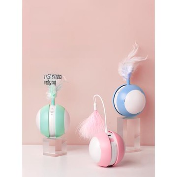 貓咪玩具自嗨解悶逗貓棒自動逗貓球電動發聲不倒翁充電寵物貓用品