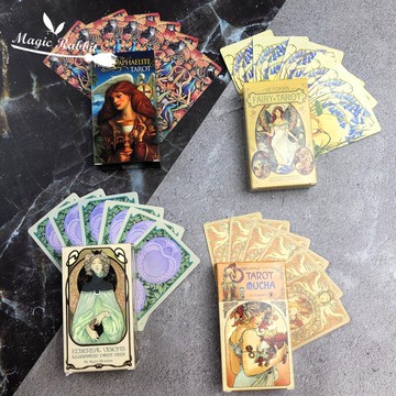 英文定制牌 穆夏縹緲愿景 維多利亞精靈 休閑桌游卡牌