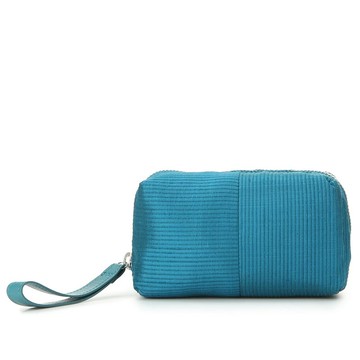 Lao silk 寮國絲質方形收納包-水藍色