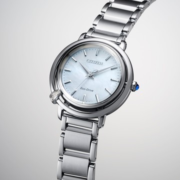 CITIZEN星辰 L系列 幸福真鑽白蝶貝光動能女錶-EM1090-60D-31.2mm