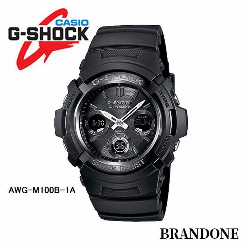 CASIO G-SHOCK オールブラック ウレタンベルト AWG-M100B… - 腕時計