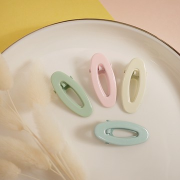 G&G多色橢圓壓夾2入組（混出）