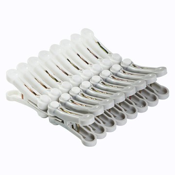 圓點軟膠無痕曬衣夾16入組(白+灰) [大買家]