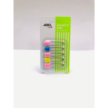 力大牌ABEL  02206大型安全別針1卡 5入(混色)