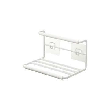 日本【YAMAZAKI】tower無痕貼瓶罐瀝水架S(白)