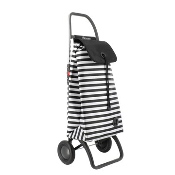 ROLSER 摺疊兩輪時尚購物車 (黑白條)