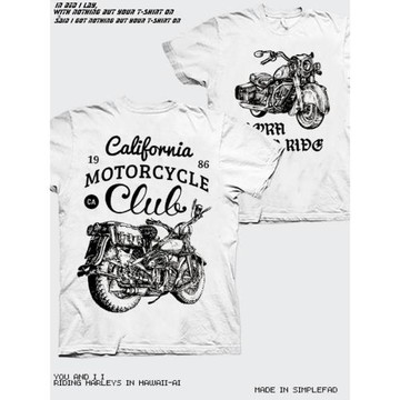阿美咔嘰硬漢摩托重型機車復古重磅純棉短袖街頭搖滾嘻哈男款T恤